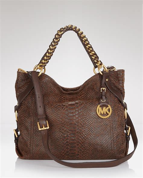 michael kors tristan large shoulder tote luggage leather|More.